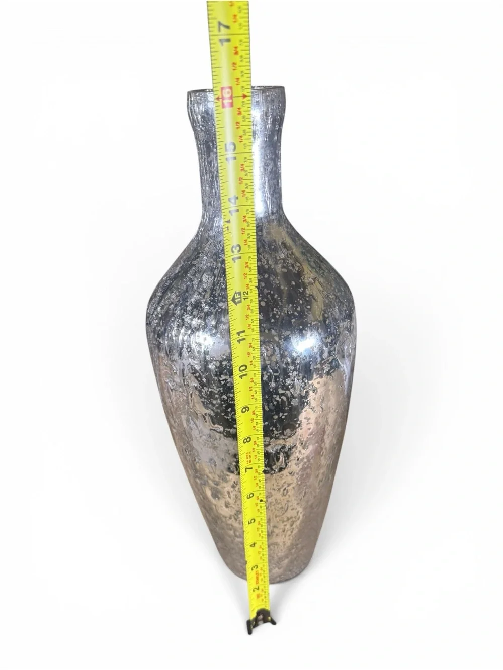 Decorative Silver Mercury Glass Floor Vase - Home Accents